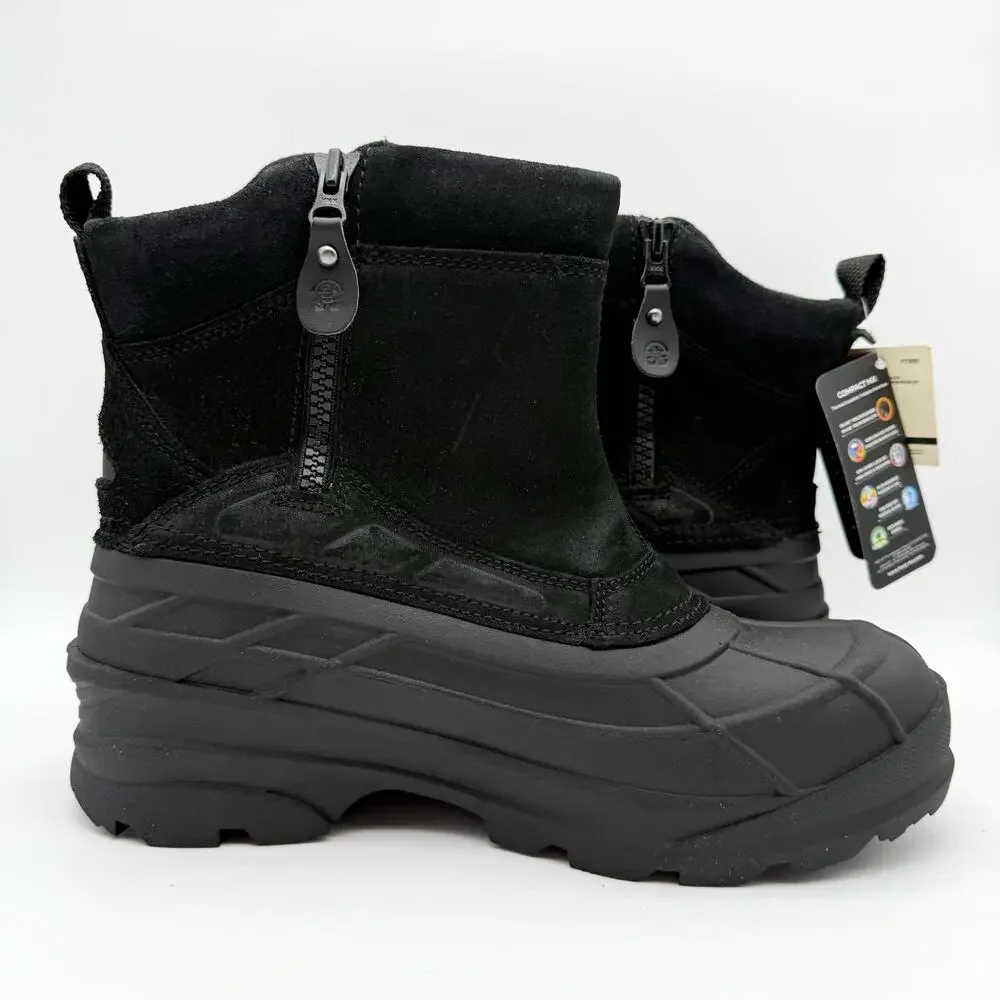 Kamik Mens Champlain 3 Winter Boot Size 12 EU 45 Black Suede Waterproof NIB